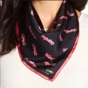 Kate Spade ♠️ Cadillac Convertible Print Silk Scarf- 20” Square